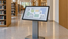 Information terminal with projected capacitive touch monitor