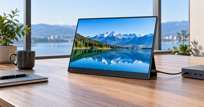 15.6-inch portable touchscreen monitor for mobile workstations