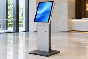 27 inch touchscreen monitor integrated into a kiosk