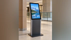 Compact commercial terminal using an unbranded touch display