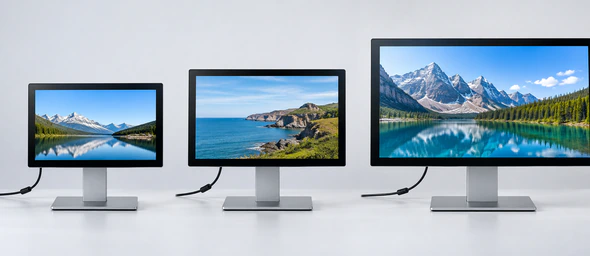 Side-by-side 14-inch and 15.6-inch Lucky XFC portable display comparison