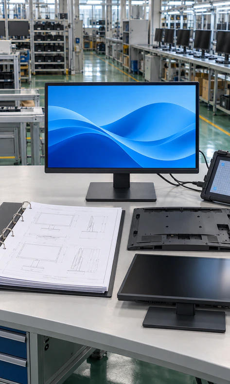 Lucky XFC touchscreen monitor OEM ODM project workflow