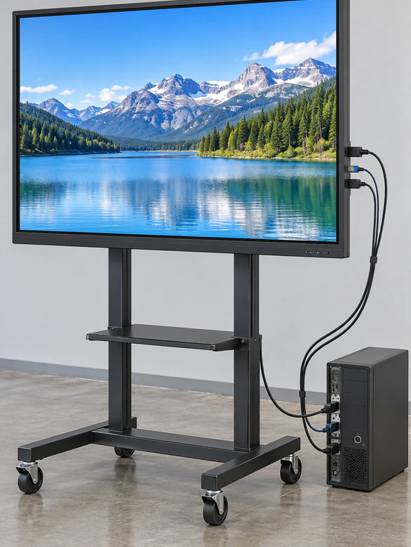 65 Inch Touchscreen Monitor external PC connection architecture