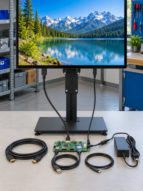 Capacitive touchscreen monitor cover glass PCAP sensor LCD controller and external host layers