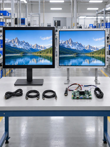 Standard vs Open Frame 27 inch touchscreen monitor