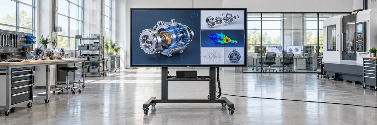 4K UHD content on a 65 Inch Touchscreen Monitor