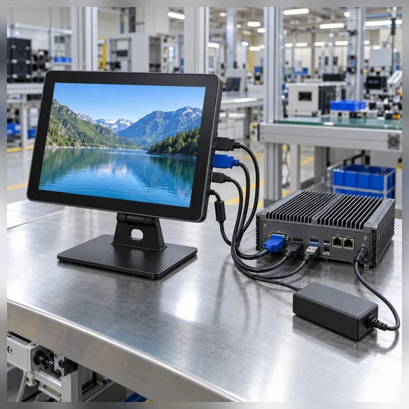 10 inch touchscreen monitor HDMI VGA and touch data host connections
