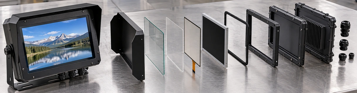 Lucky XFC outdoor touchscreen monitor project configuration matrix
