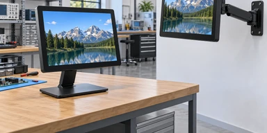 Multiple mounting structures for VGA monitors