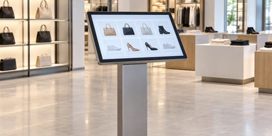 27 inch touchscreen monitor used for retail interaction