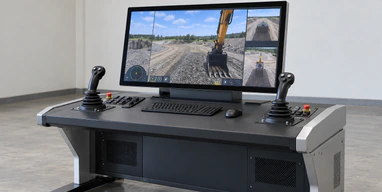 27 inch touchscreen monitor used for simulation controls
