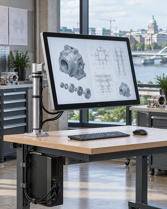 27 Inch Touchscreen Monitor engineering workstation scenario