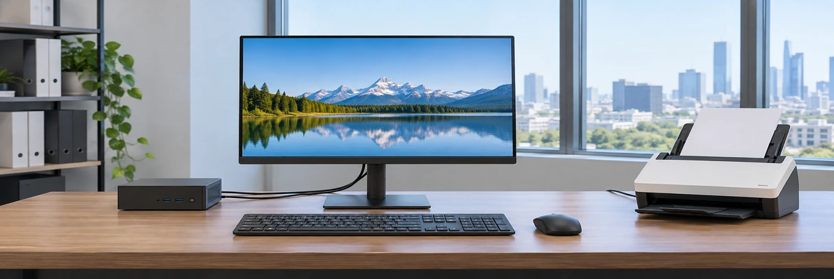23.8 inch desktop touchscreen monitor for commercial workstations