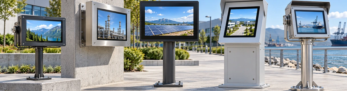Outdoor touchscreen monitor buying guide for IP brightness touch and thermal selection