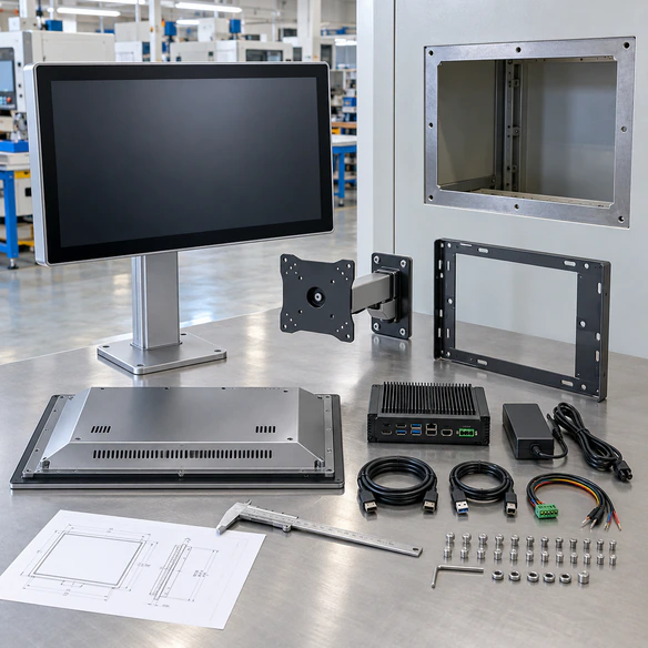 24 inch touchscreen monitor rear mechanical dimensions and mounting points