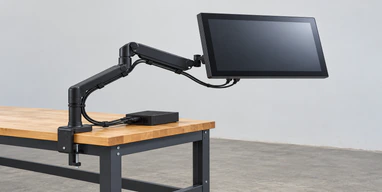 24 inch touchscreen monitor on a VESA arm