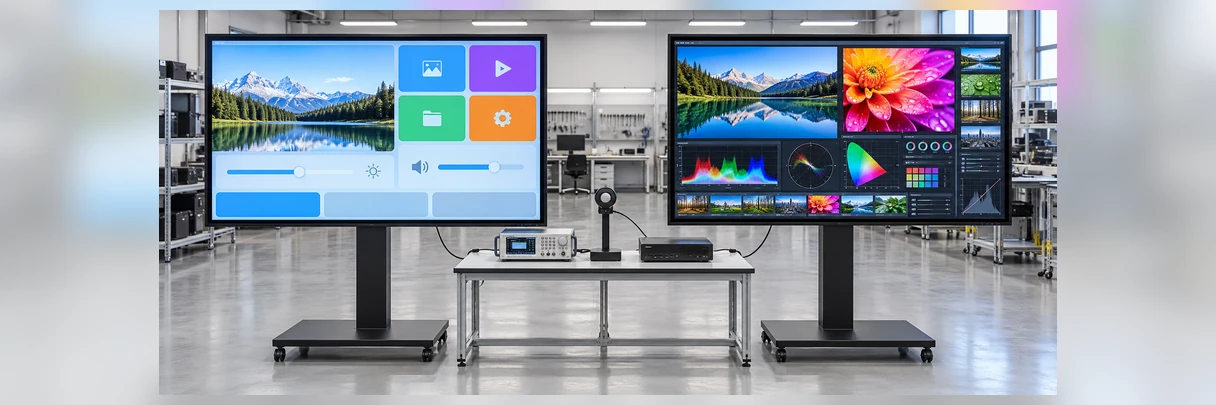 55 inch touchscreen monitor Full HD and 4K selection comparison