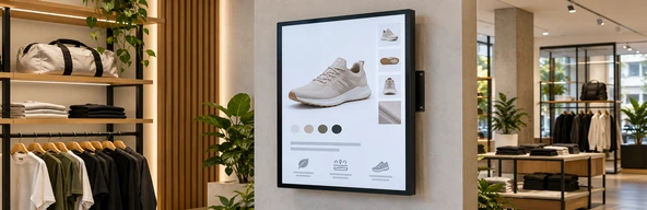 Android touchscreen monitor used for interactive digital signage