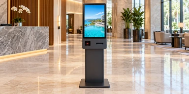 Android kiosk touchscreen monitor for a self-service terminal