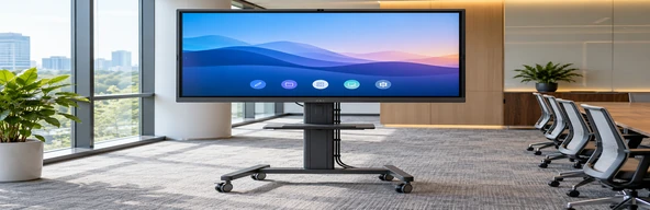 Large Android touchscreen monitor in a meeting and training room