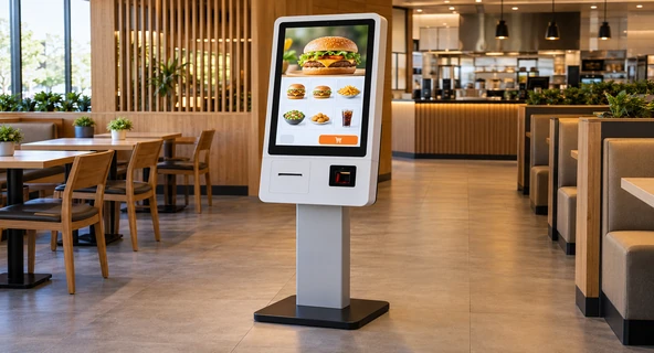 Android touchscreen monitor integrated into a self-service terminal