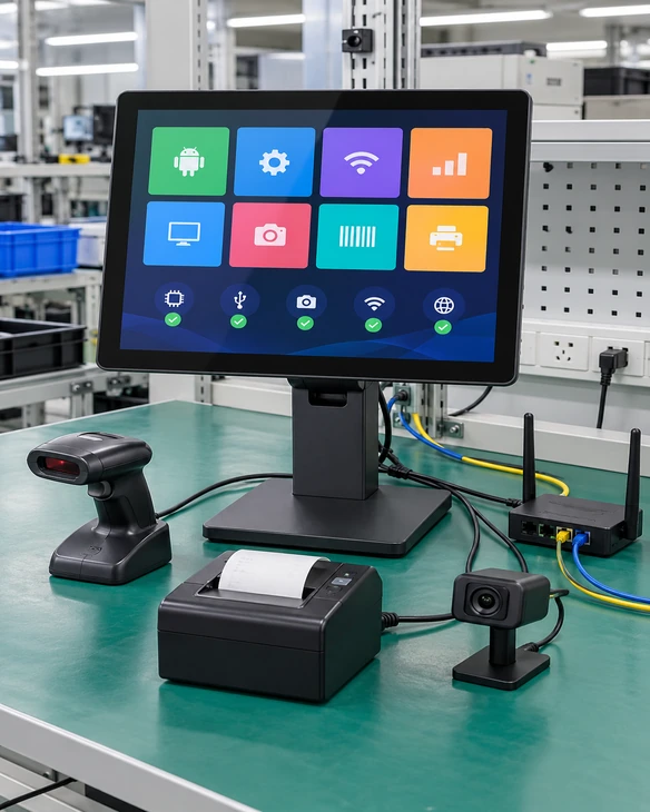 Android touchscreen monitor network touch and peripheral validation