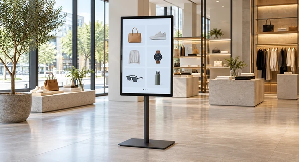 Android touchscreen monitor for interactive retail and showroom browsing