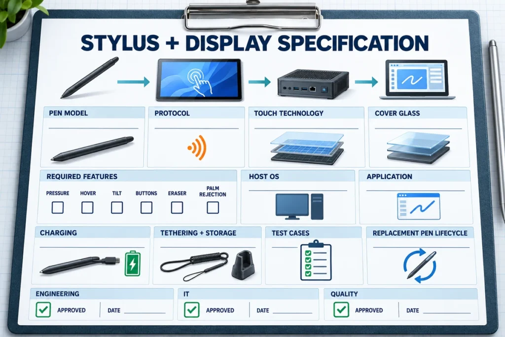 b2b stylus display compatibility specification