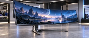 C-type curved gaming touchscreen monitor for a custom cabinet