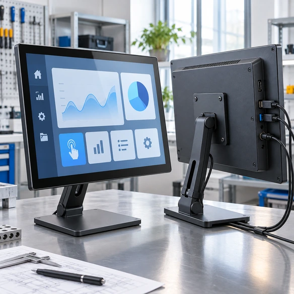 Touchscreen monitor dimensions mounting connectors and installation-clearance review