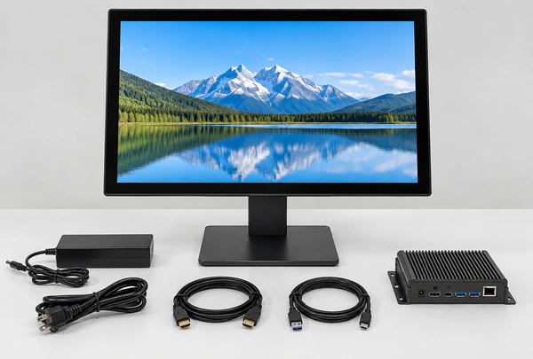 23.8-inch TP238 product front, side and rear