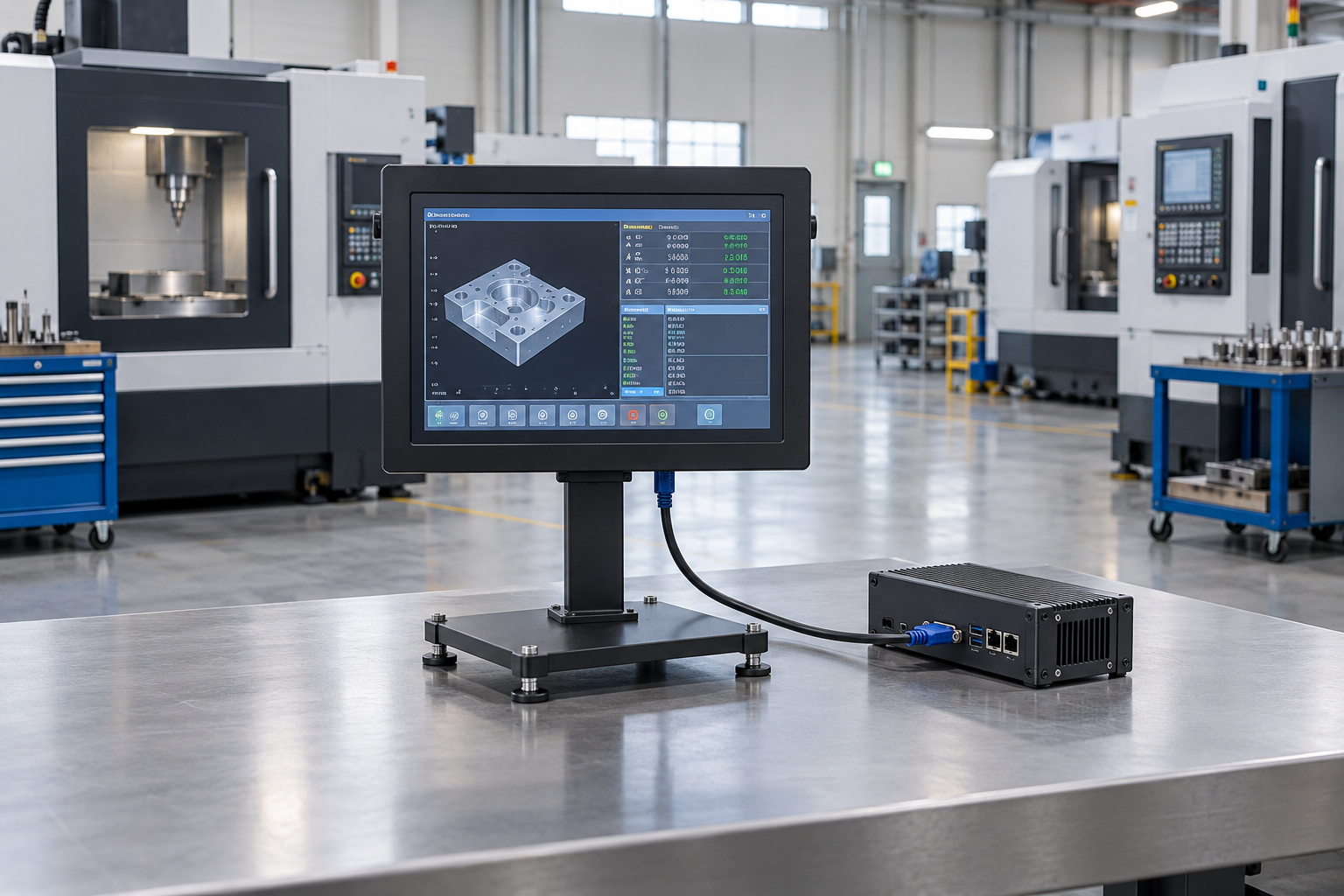 VGA touchscreen monitor for legacy industrial control station