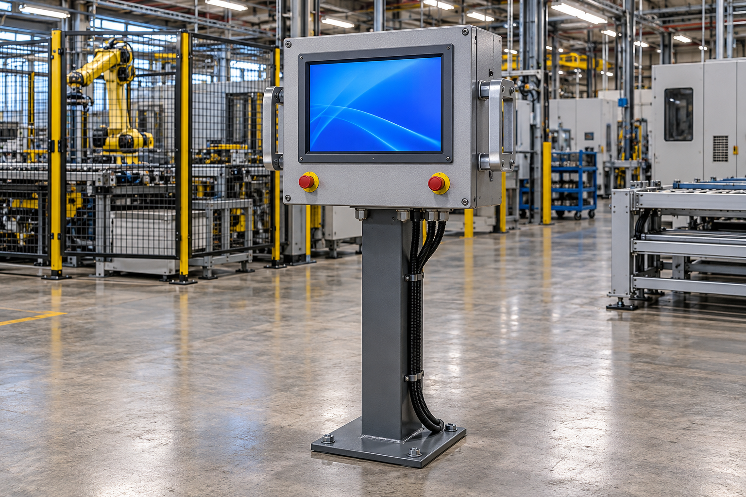 Multi-input VGA touchscreen monitor for equipment migration