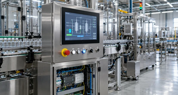 Lucky-XFC touchscreen monitor installed at an industrial operator station