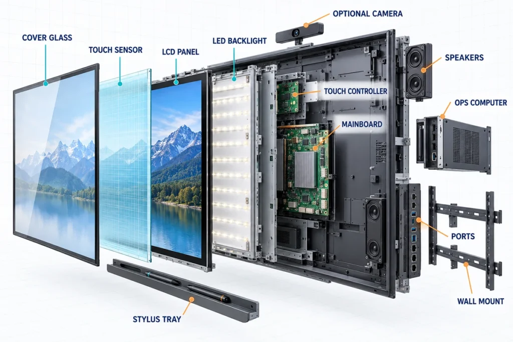 interactive whiteboard components exploded view