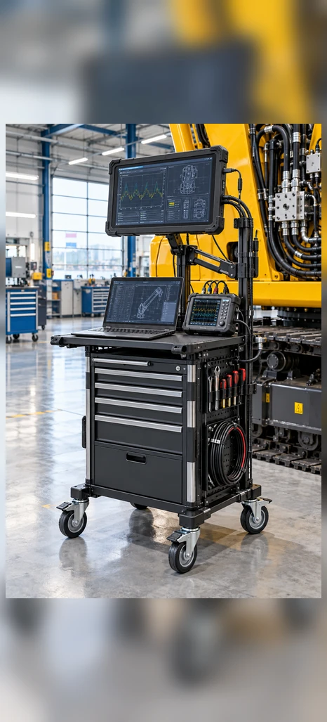 Representative USB C touchscreen monitor scenario for a mobile diagnostic terminal in the Netherlands