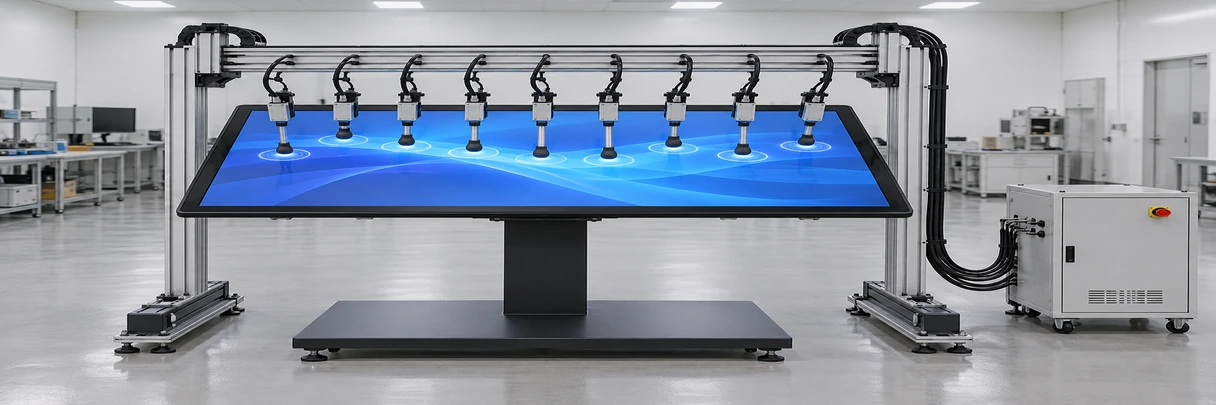 Multi touch monitor touch-point and gesture comparison