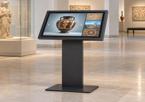 Touchscreen monitor installed in an interactive museum exhibit