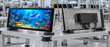 Open-frame gaming touchscreen monitor for cabinet installation
