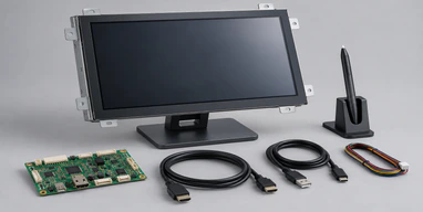 Open frame touch monitor prepared for equipment integration