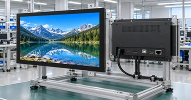 Open-frame touchscreen monitor for equipment integration