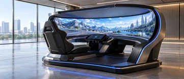 J-type curved gaming touchscreen monitor for equipment integration
