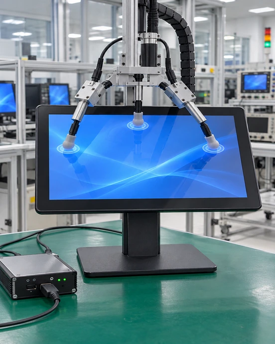 PCAP small touchscreen monitor for responsive equipment control