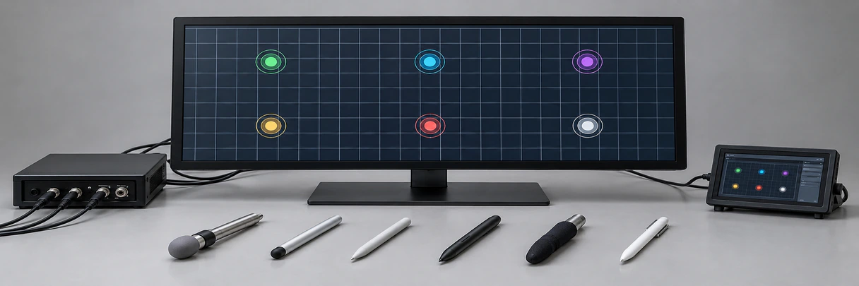 Comparison of finger, passive stylus, resistive stylus and active digital pen input methods