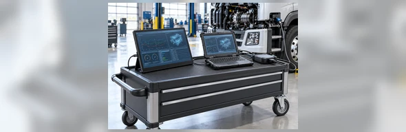 Portable touchscreen used for equipment diagnostics