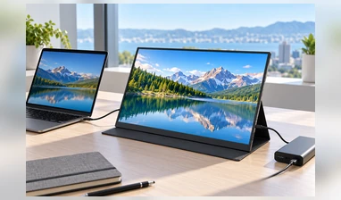 Portable PCAP touchscreen monitor with kickstand