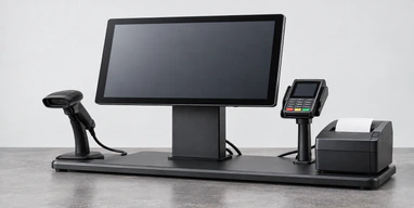 24 inch touchscreen monitor on a retail counter