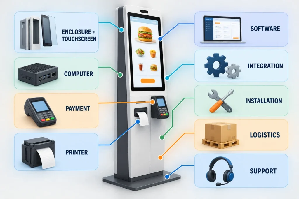 self ordering kiosk cost components