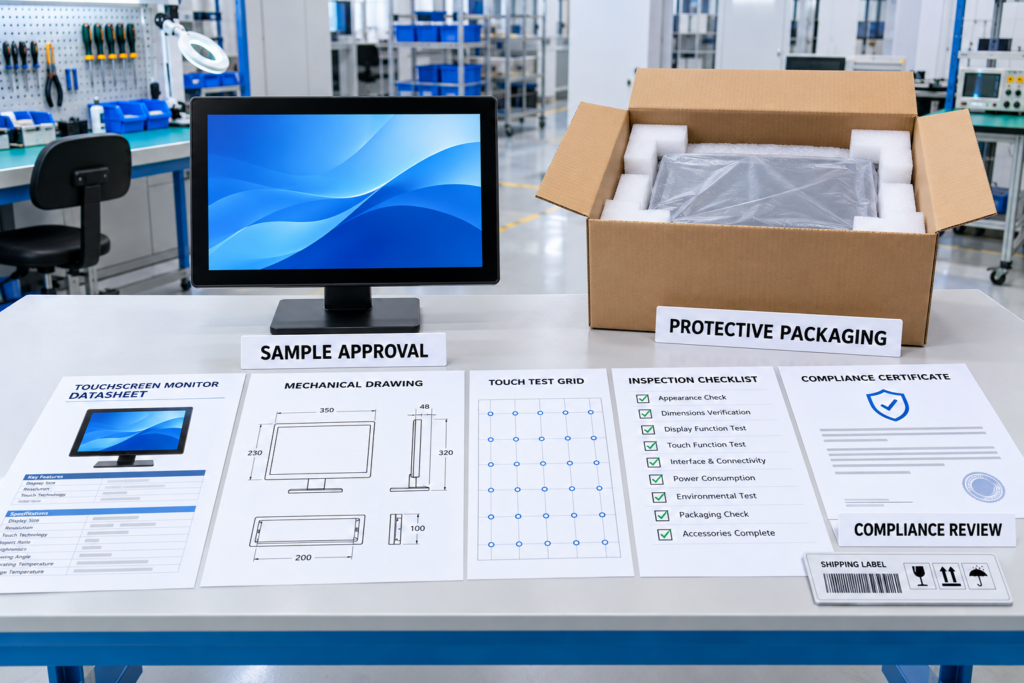 touchscreen monitor supplier approval evidence