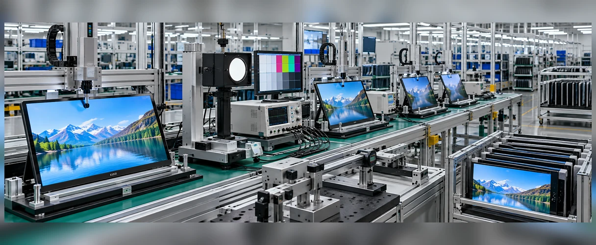 Lucky-XFC touchscreen monitor manufacturing and inspection